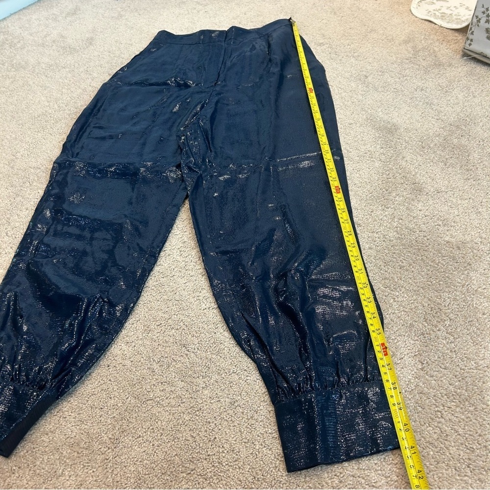 Simona Corsellini high-waisted trousers midnight blue Sz US 8/44 NWT - Picture 16 of 17